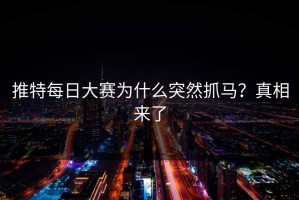 推特每日大赛为什么突然抓马？真相来了