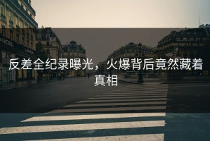 反差全纪录曝光，火爆背后竟然藏着真相