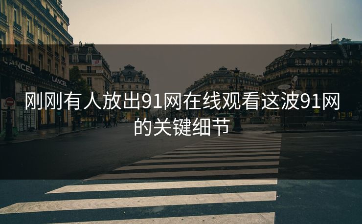 刚刚有人放出91网在线观看这波91网的关键细节