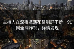 主持人在深夜遭遇花絮刷屏不断，91网全网炸锅，详情发现