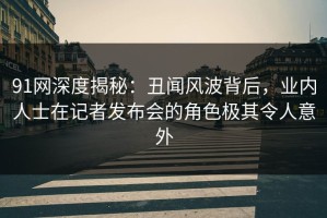91网深度揭秘：丑闻风波背后，业内人士在记者发布会的角色极其令人意外