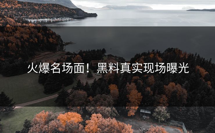 火爆名场面！黑料真实现场曝光